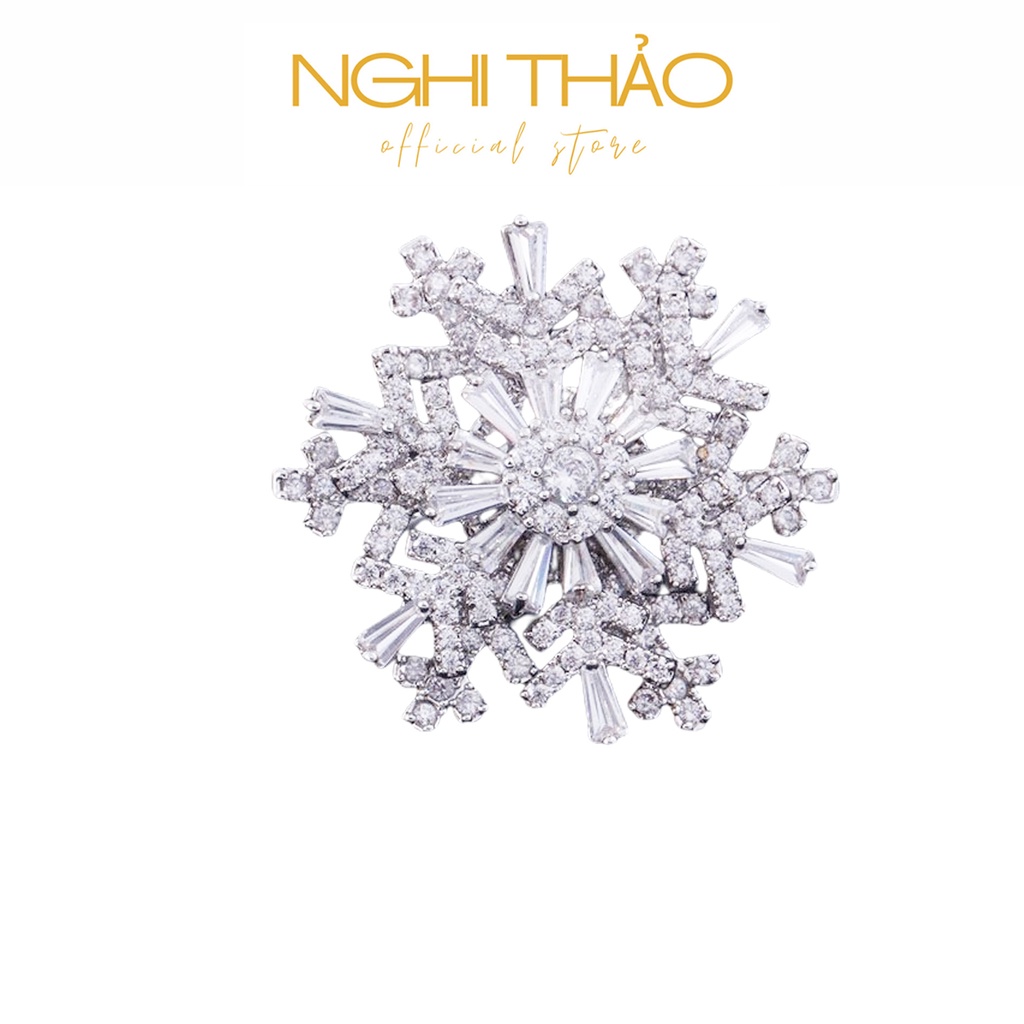 Nhẫn bông tuyết xoay NGHI THẢO trang trí