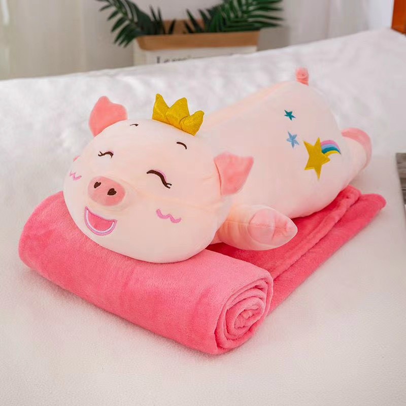 Gấu Bông Có Mền 3in1 Hình Heo Princess