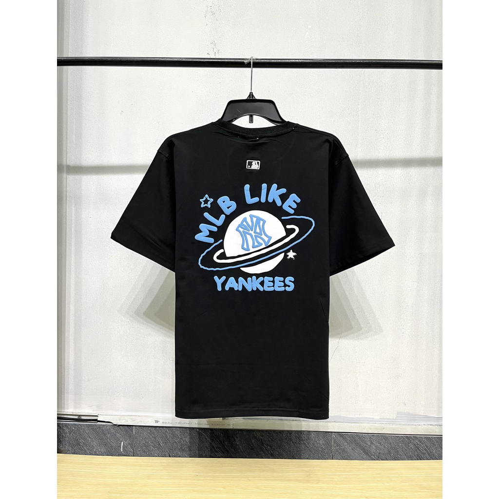 Áo thun NY ⛔ MLB Like ⛔ unisex nam nữ in hình Logo In nổi cá tính the.laz