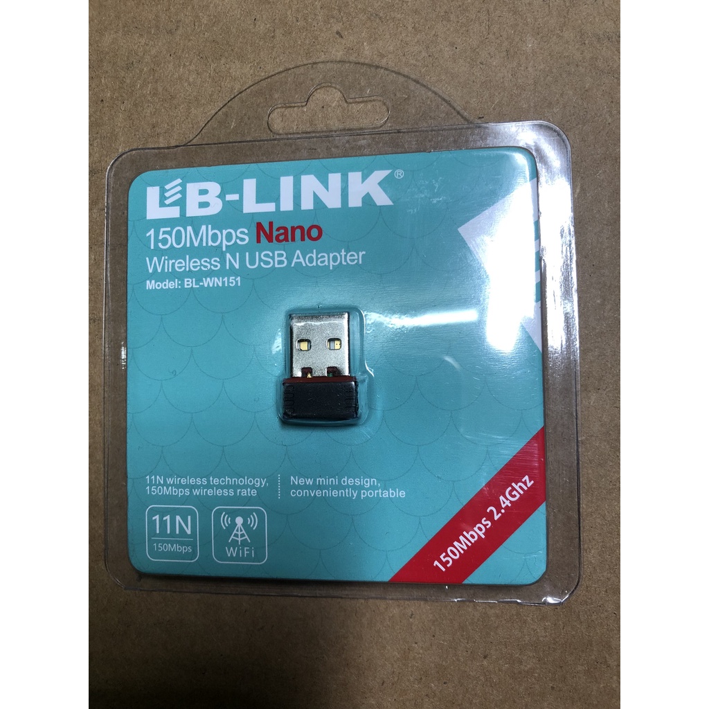 USB Wifi Nano LB-Link Model BL-WN151 sử dụng cho máy cây PC, laptop, nhỏ gọn với tốc độ tối đa 150Mbps băng tần 2.4GHz