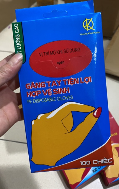 100 chiếc gang tay nilon, gang tay vệ sinh