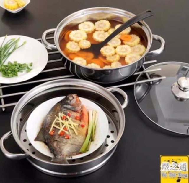 Nồi hấp inox 2 tầng POT size 28cm