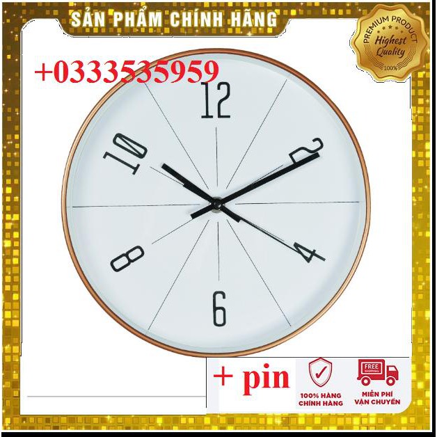 [ Chính Hãng ][ Hủy Diệt ] Đồng hồ treo tường quartz cao cấp kim trôi