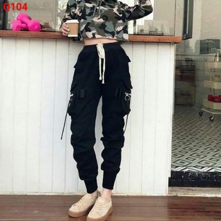 Quần jogger kaki nam túi hộp khóa gối phong cách trẻ
