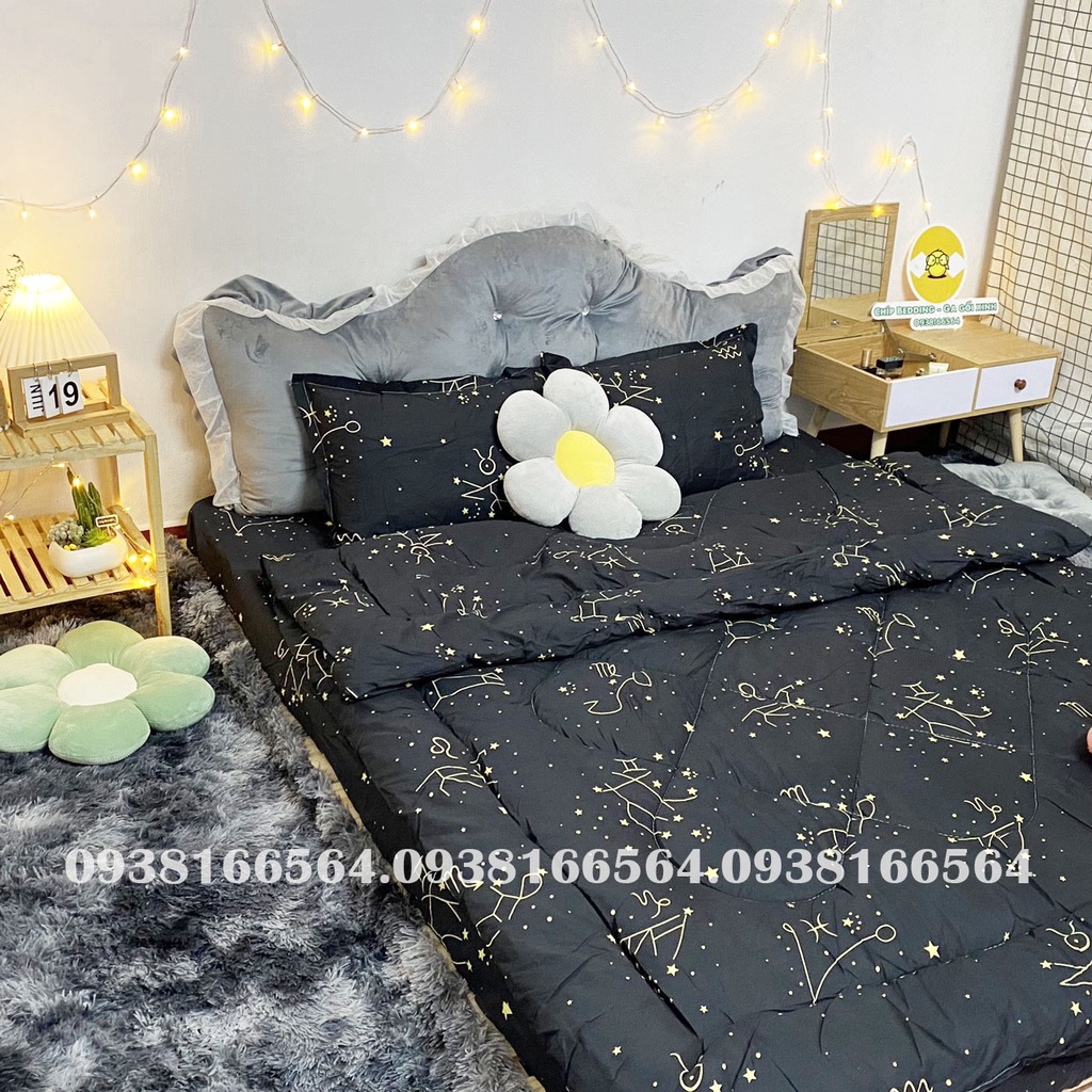 TRỌN BỘ COTTON POLY 5 MÓN CHĂN PHAO DÀY DẶN HÀNG VN CUNG HOÀNG ĐẠO - ĐỦ KÍCH THƯỚC