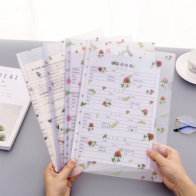 Bìa kẹp giấy trong suốt đơn giản chống nước cho học sinh