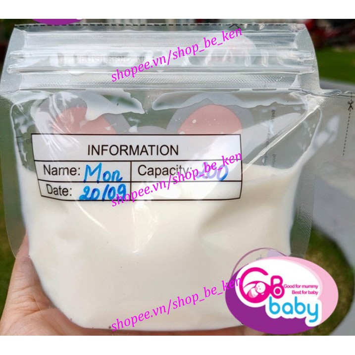 5 Túi/ Hộp 32 Túi trữ sữa GB Baby 200ml có vòi hình chuột MICKEY G32V - Công nghệ Hàn Quốc