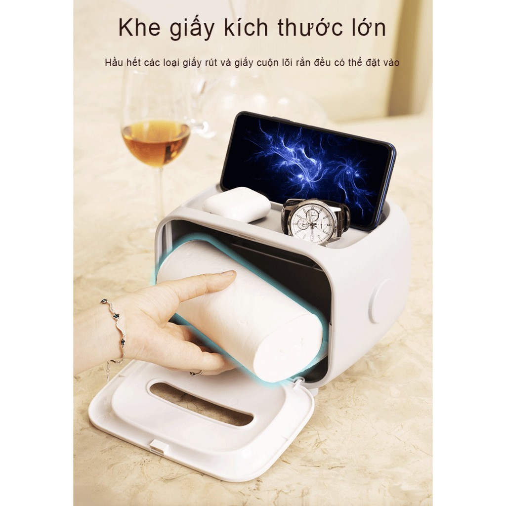 Hộp khăn giấy đa chức năng sáng tạo,có thể đặt đồ trong hộp giấy,điện thoại di động