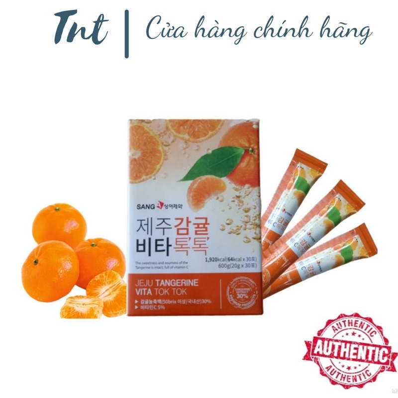 Nước ép quýt Sanga Jeju Tangerine Vita Tok Tok 1 gói