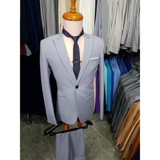 Bộ Đồ Vest Nam Hàn Quốc Màu Xám Ghi Kèm Gile