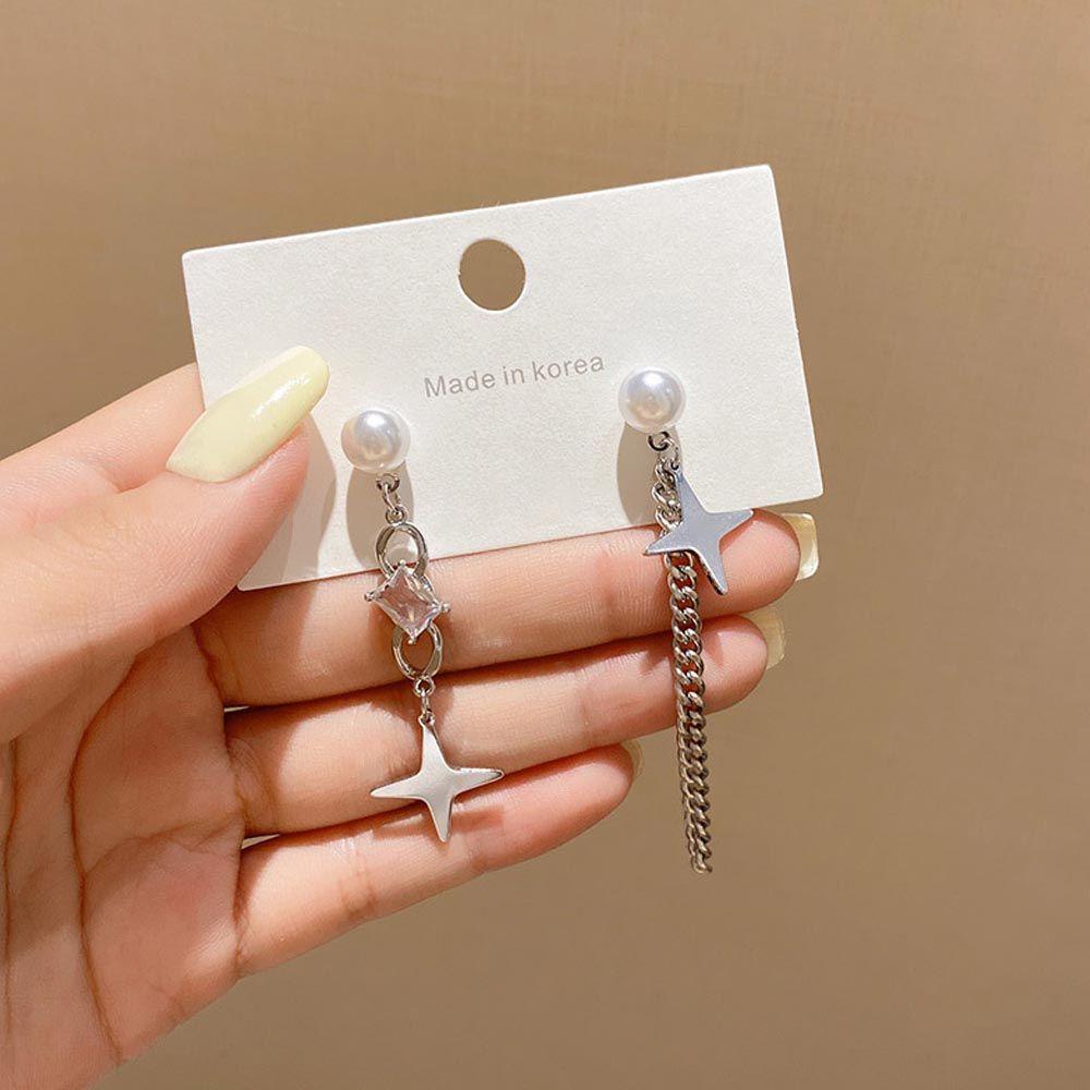 Bông Tai Dáng Dài Thiết Kế Bất Đối Xứng Thời Trang Sang Trọng Cho Nữ