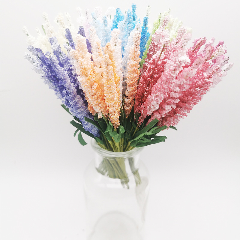 Set 10 Bông Hoa Oải Hương Giả 5 Màu Trang Trí Tuyệt Đẹp