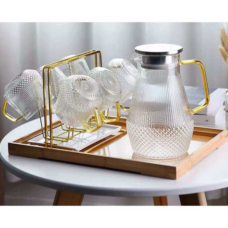 Bình thủy tinh đựng nước chịu nhiệt 2lít - Đun trực tiếp trên bếp