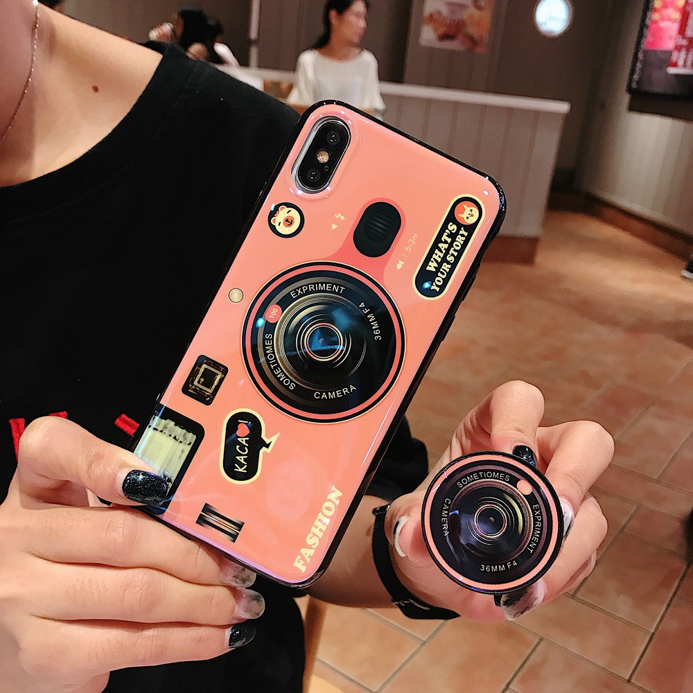 Ốp điện thoại cứng hình máy ảnh thời trang cho iPhone 11 Pro Max 11 X Xr Xs Max 5 5s SE 6 6s 7 8 Plus