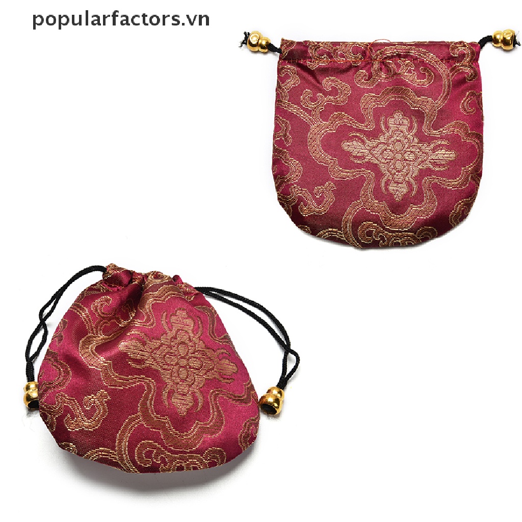 1 Túi Satin Thêu Hình Đám Mây Truyền Thống Trung Hoa