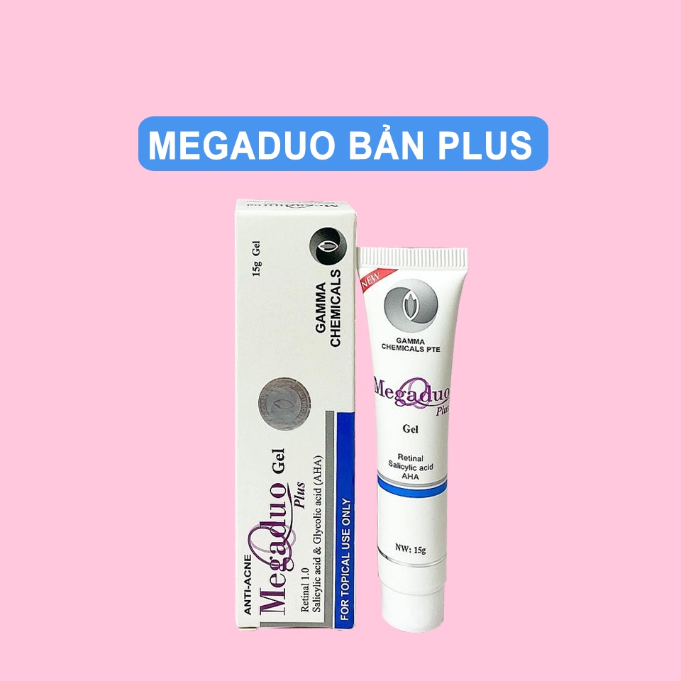 MEGADUO Gel 15g - Bản AHA và Plus Retinal 1.0 - Gam Ma - Giảm Mụn Thâm, Trứng Cá, Dưỡng Da - New