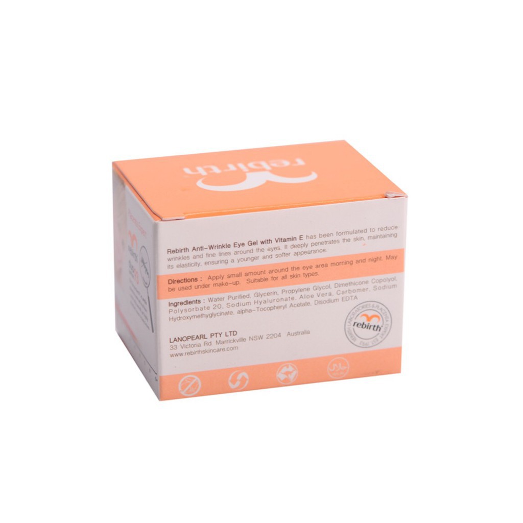 Gel dưỡng chống nhăn, chống thăm quầng mắt giàu Vitamin E Rebirth - 30ml - Úc | BigBuy360 - bigbuy360.vn