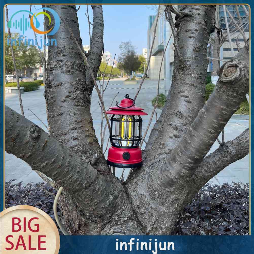 Đèn Để Bàn Sạc Cổng USB Dùng Khi Cắm Trại Ngoài Trời Phong Cách Retro