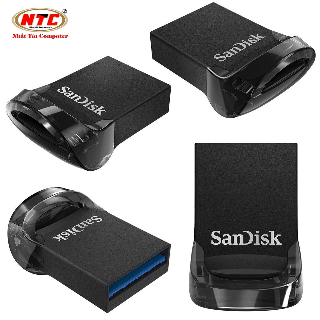 USB 3.1 SanDisk Ultra Fit CZ430 16GB / 32GB / 64GB / 128GB 130MB/s (Đen) - Hàng Chính Hãng