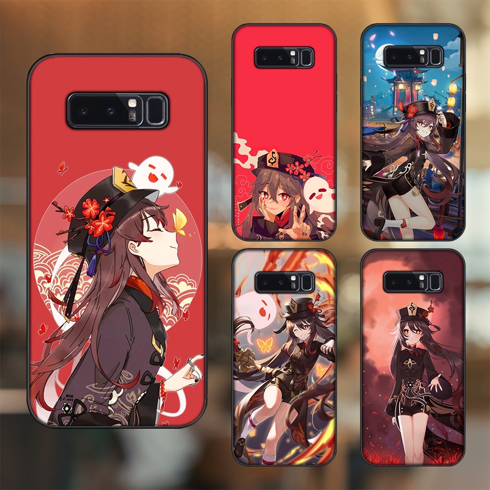 Ốp lưng Samsung Note 8 viền đen in hình Hutao Genshin Impact