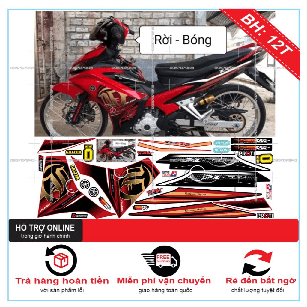 TEM RỜI EX 2011 LC ĐỎ ĐEN VER 2 -- SHIN DECAL 2