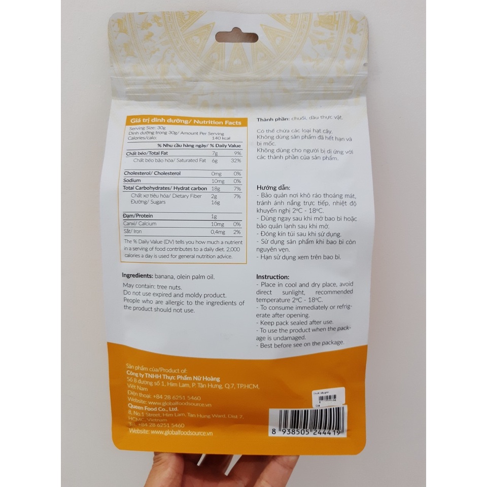 Chuối  sấy giòn 100g (QT0023)