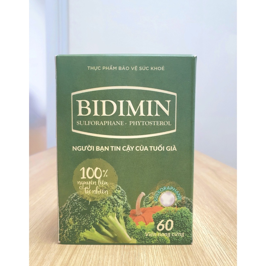 Bidimin, làm giảm tiểu buốt, tiểu đêm, hỗ trợ giảm sự tiến triển u tiền liệt tuyến - Hộp 20 viên, 60 viên - Trustcare