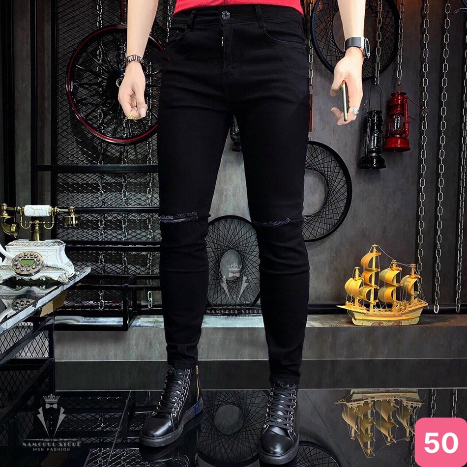 Quần jean nam chất bò cao cấp Jean co dãn 4 chiều cực đẹp form dáng skinny chuẩn_JEANNCD217