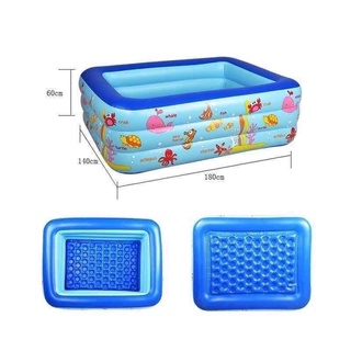 Bể bơi phao bơi 3 tầng cho bé 1,5m / 1,8m / hình chữ nhật