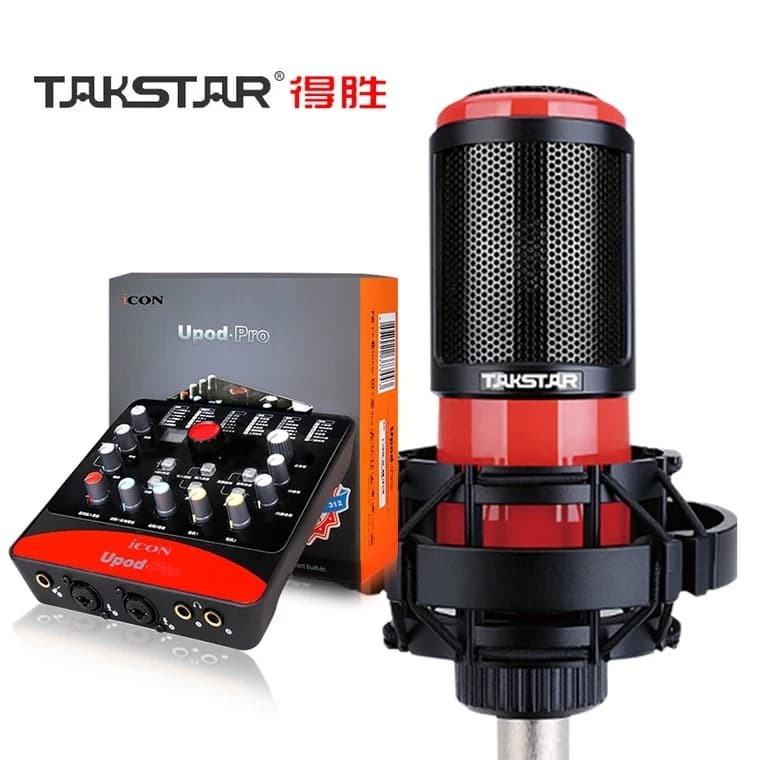 Bộ Mic Livestream Hát Karaoke Chính Hãng Đầy Đủ Sound Card Icon Upod Pro, Mic Takstar PC-K320 &amp; Phụ Kiện Bảo Hành 1 Năm