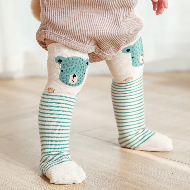 Bộ 3 đôi vớ dài KokoroCare hình hoạt hình cho bé trai và bé gái 0-8 tuổi freesize