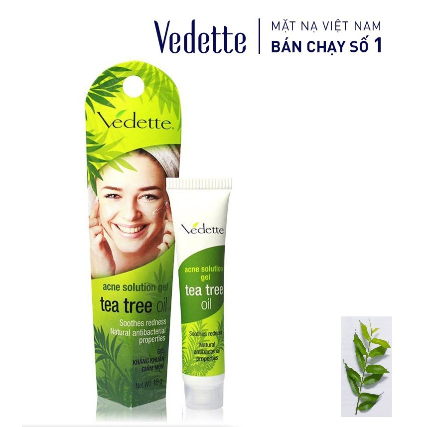 GEL KHÁNG KHUẨN GIẢM MỤN 18g TEA TREE OIL VEDETTE - TP01002005001 | BigBuy360 - bigbuy360.vn