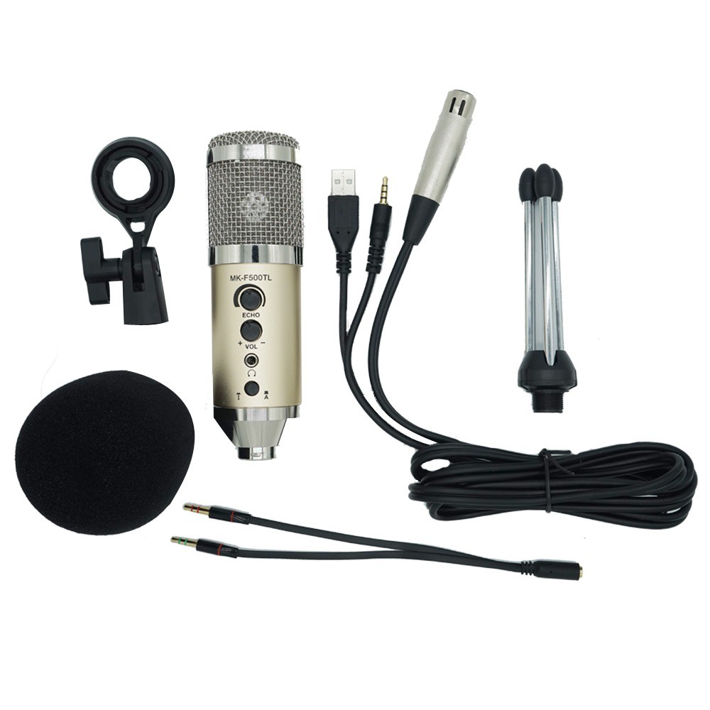 Micro livestream 3trong1 MK-F500TL - Micro thu âm cho điện thoại và máy tính MK F500TL - Micro karaoke F500 -dc2885