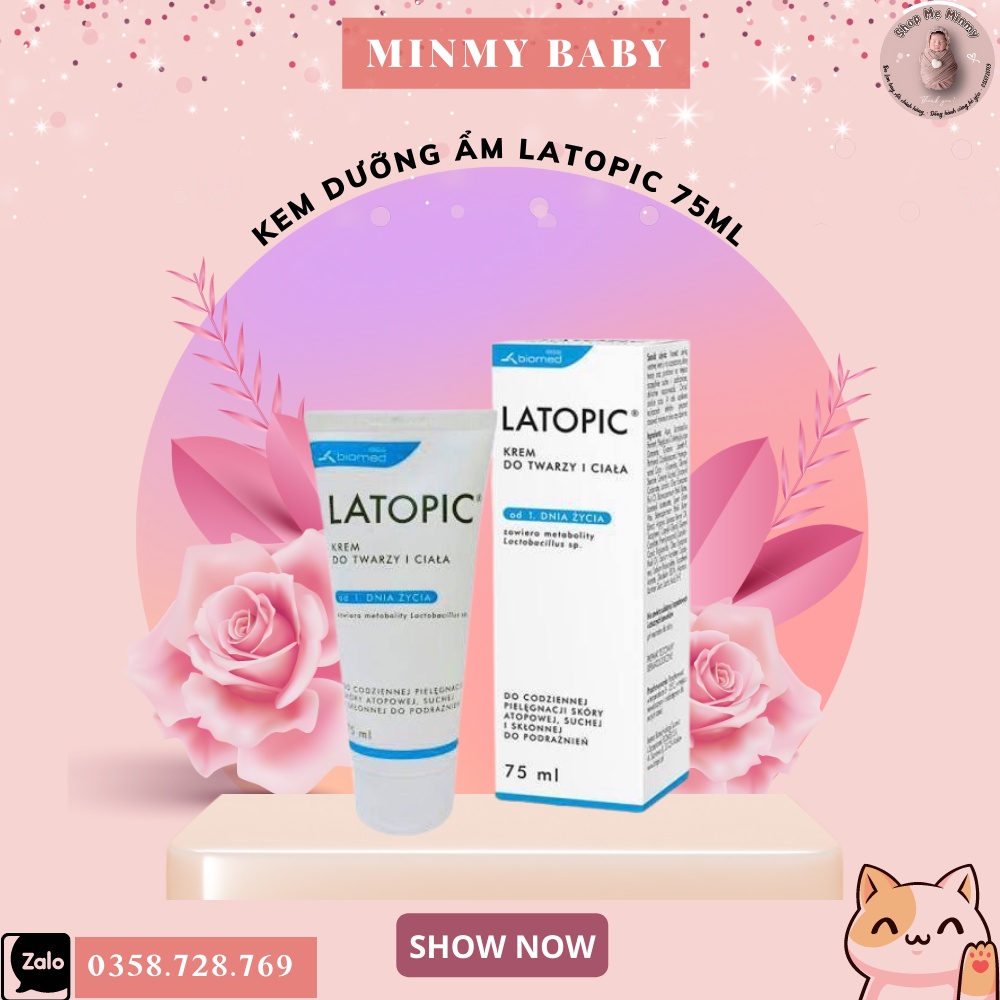 Kem dưỡng ẩm Latopic tuýp 75ml phù hợp cho da khô, da nhạy cảm, viêm da cơ địa