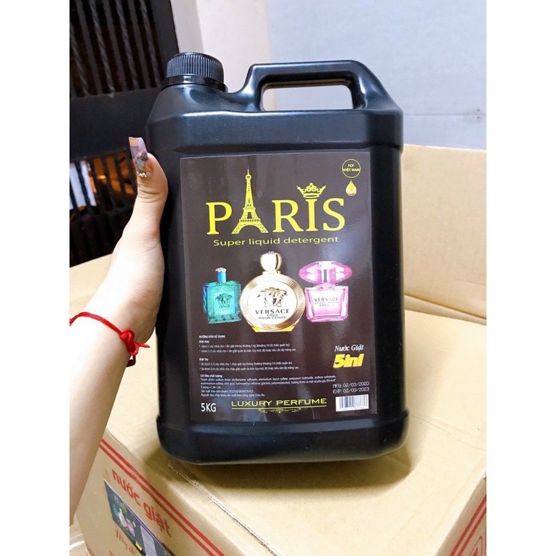 CAN 5 Lít NƯỚC GIẶT Paris 5in1 ĐẬM ĐẶC 5