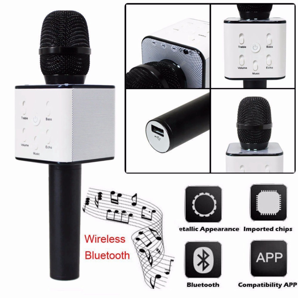 Micro Bluetooth Karaoke Q7 chính hãng hát hay