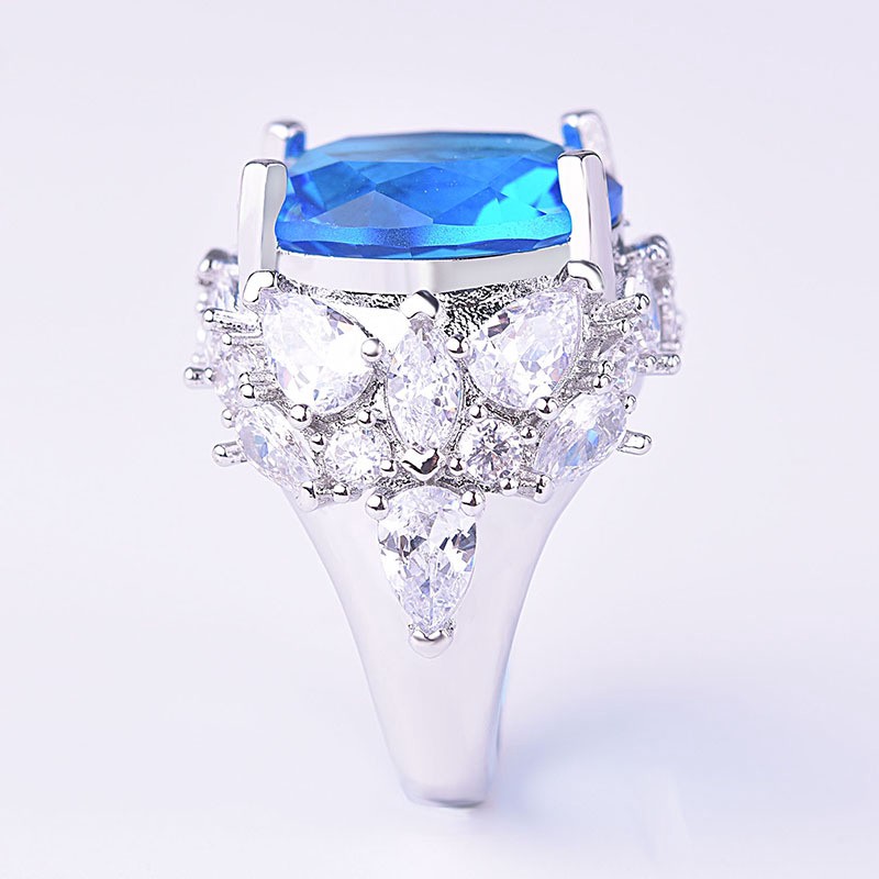 Nhẫn đeo ngón tay đính đá nhân tạo phong cách sang trọng thời trang dành cho nữ