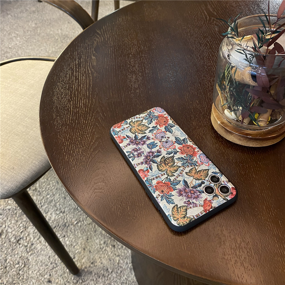 Ốp điện thoại Silicon chống sốc bảo vệ camera họa tiết hoa cho IPHONE 12PRO MAX 12MINI 11PRO MAX XS MAX XR SE | BigBuy360 - bigbuy360.vn