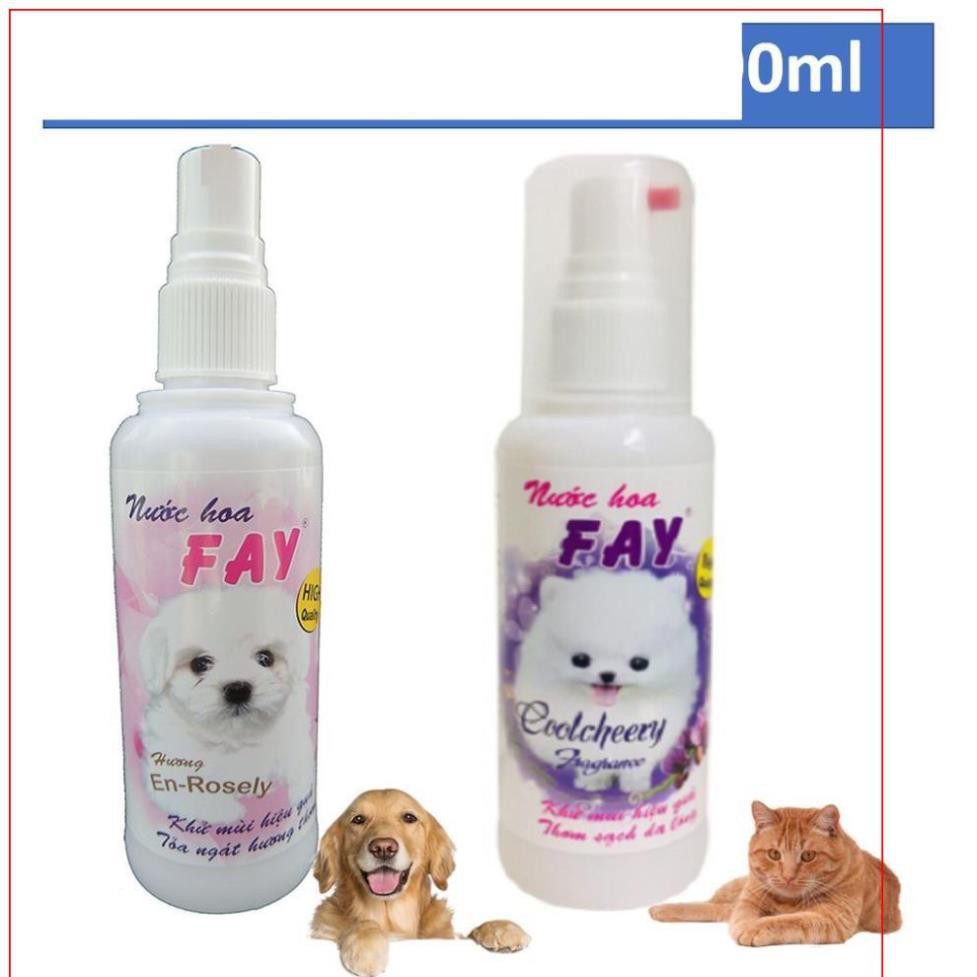 GV-  Hanpet.HCM Nước hoa chó mèo 90ml (2 loại) Nước hoa Fay CoolCheery En-Rosely cho thú cưng