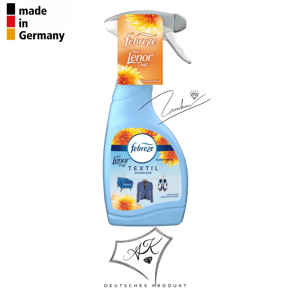 Xịt thơm quần áo Febreze, chăn gối, sofa, ô tô, thảm - nội địa Đức - Xịt thơm Febreze - 500ml