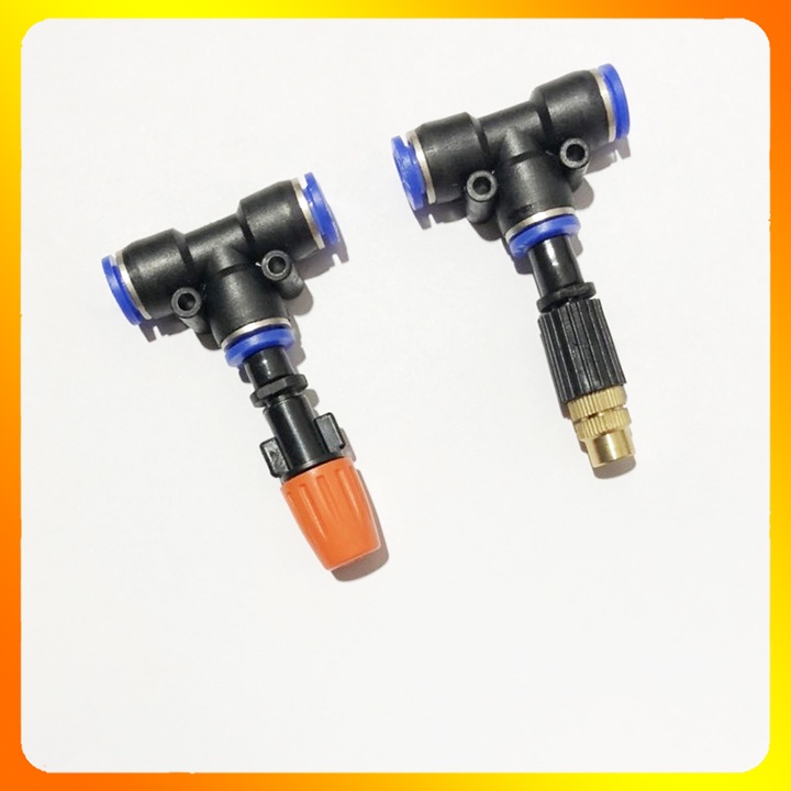 Béc Phun Sương 1 Cửa Chân T Dây 8mm Phun Sương Làm Mát Tưới Lan Cây Cảnh 4.9