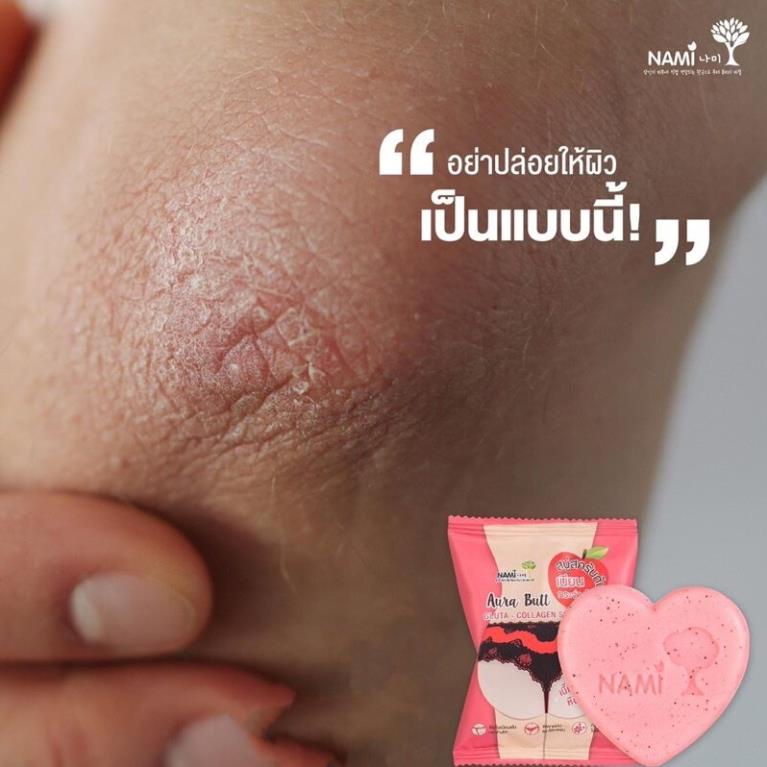 Xà Phòng Soap Nami Aura Butt Gluta - Collagen Scrub Thái Lan giảm thâm mông , nách , mụn siêu trắng [che ten san pham] | BigBuy360 - bigbuy360.vn