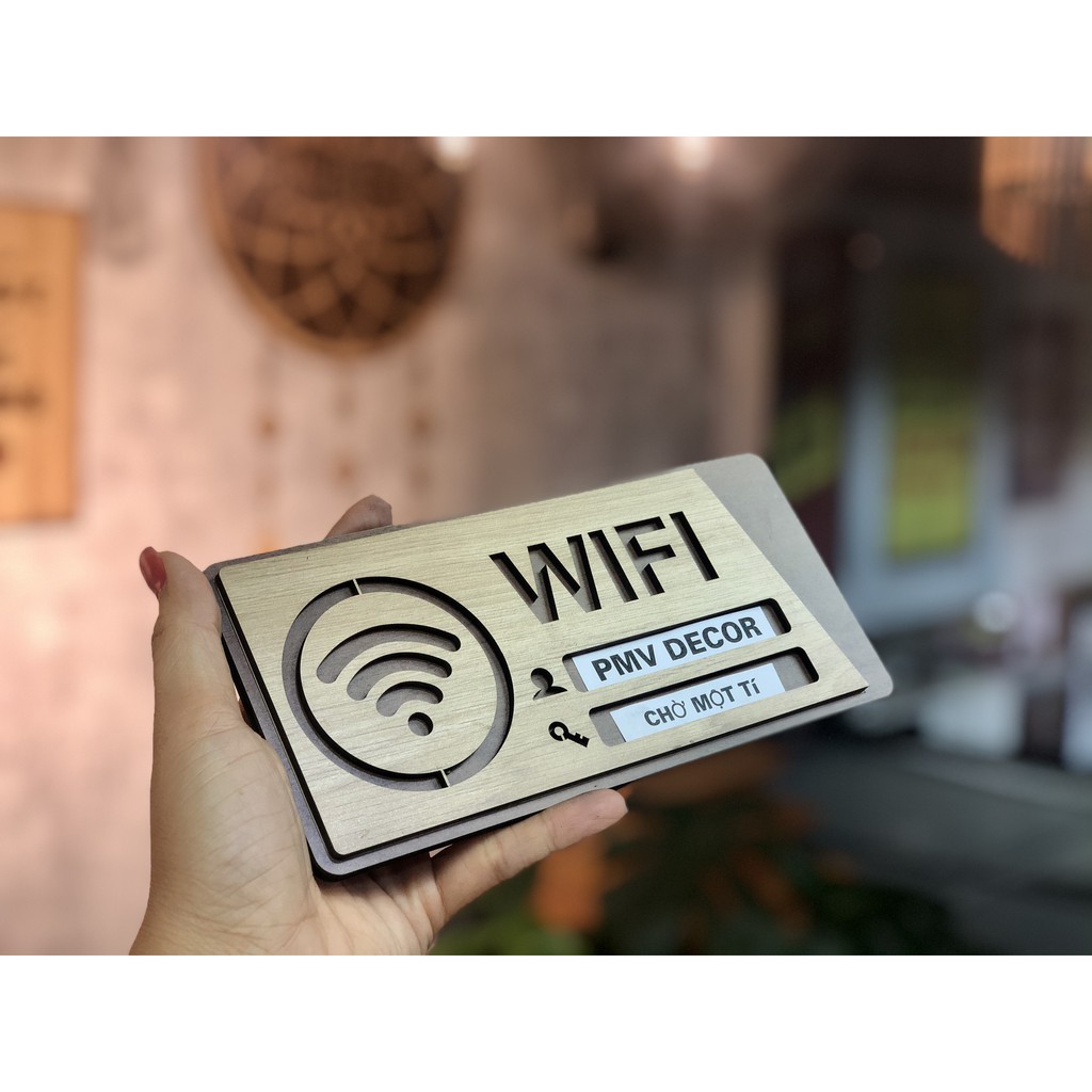 BẢNG WIFI. Gỗ MDF phủ melamine 2 màu tương phản. BFW-PMV101