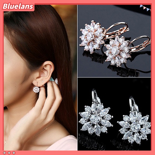 Đôi Bông Tai Mặt Đá Zircon Sang Trọng