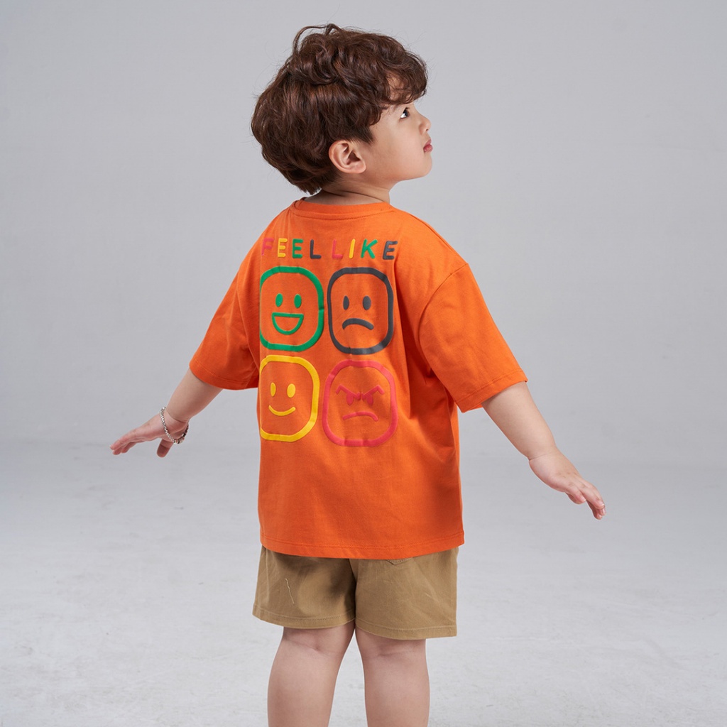 Áo thun cho bé YODY vải cotton thoáng mát in hình icon dễ thương TSK5203