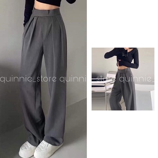 Quần tây dáng suông ống rộng cạp dán lưng cao đủ màu đủ size