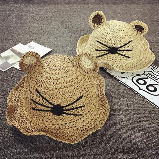 Mũ Cói Đi Biển Chống Nắng Thời Trang Mùa Hè Phong Cách Hàn Quốc Cho Bé