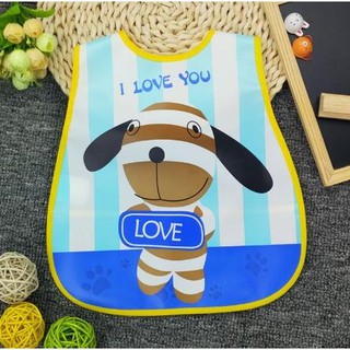 Yếm máng ăn dặm quai dán cho bé