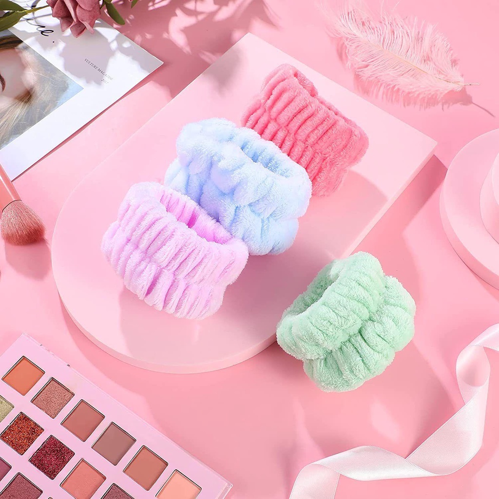 ANEMONE Băng đô cài tóc rửa mặt Bằng Cao Su Mềm Có Thể Điều Chỉnh Phong Cách Hàn Quốc