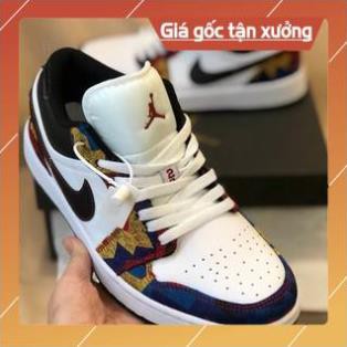 [FreeShip - Xả Kho] Giày thể thao Jordan 1 Low Nothing But Net - Thổ Cẩm